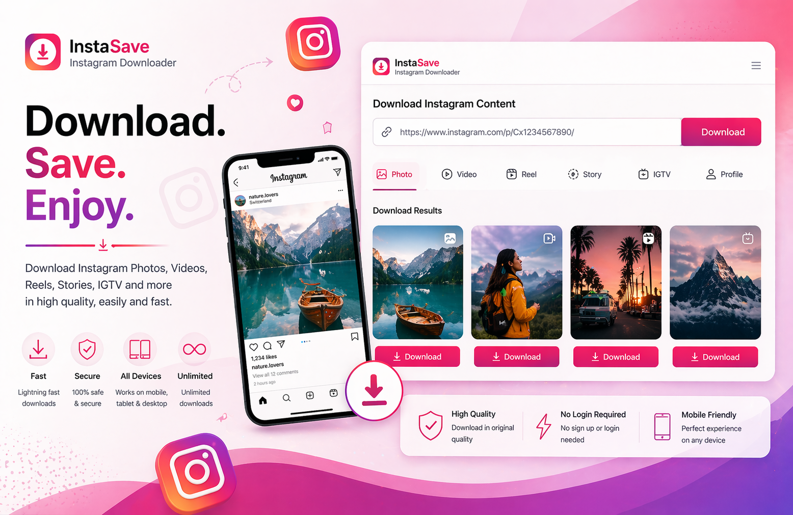 Instagram Downloader Website